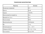 Литиевый аккумулятор для электросамоката 48V/20AH (TM)