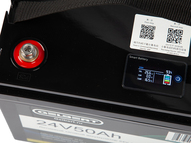 Литиевый тяговый аккумулятор Gelbert LiFePO4 (24V/50Ah/80A/1,200Wh) BT/Display