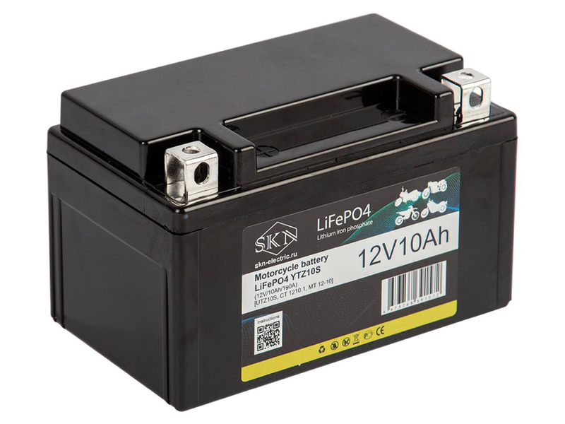 Аккумулятор для мототехники SKN LiFePO4 YTZ10S (12V/10Ah/190A) [UTZ10S, CT 1210.1, MT 12-10]