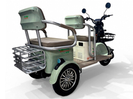 Электротрицикл GreenCamel Пони Z8 V2 (72V 1000W) дифференциал (бело-красный)
