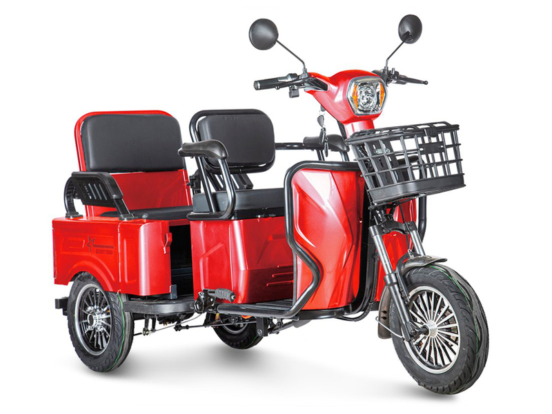 Электротрицикл Rutrike Gelbert Tuban 48V/60V 600Вт (красный)