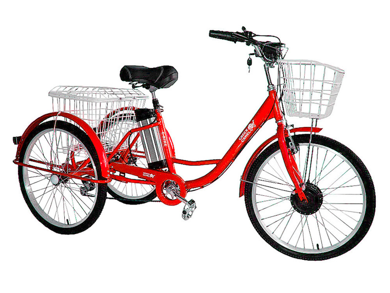 Трицикл электрический GreenCamel Трайк-24 V3 (R24 350W 48V12Ah), Красный